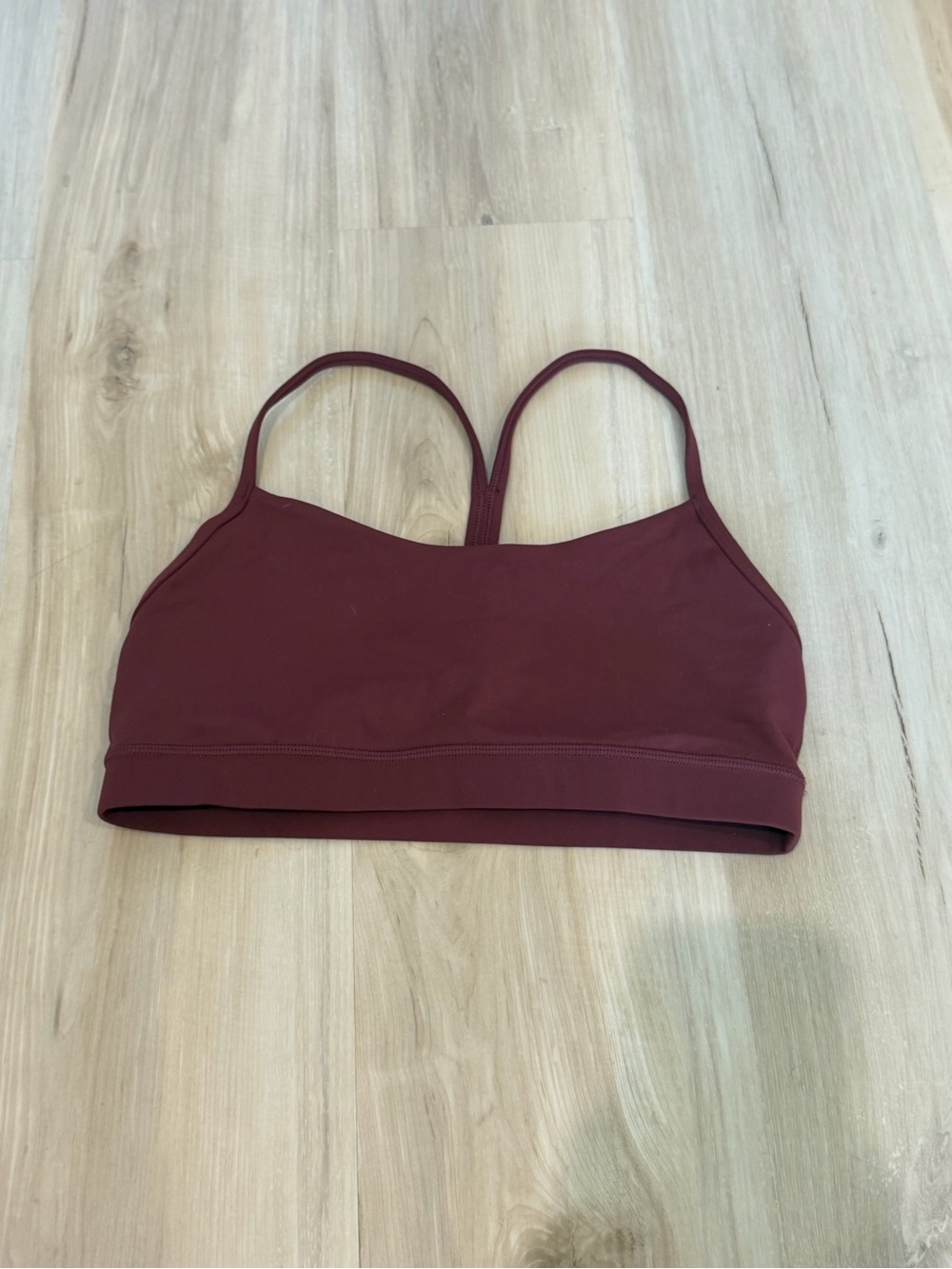 Seamless Burgundy Strappy Bralette - Women Intimates